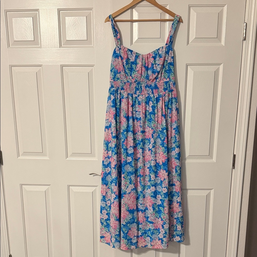 Floral Blue and Pink Sundress